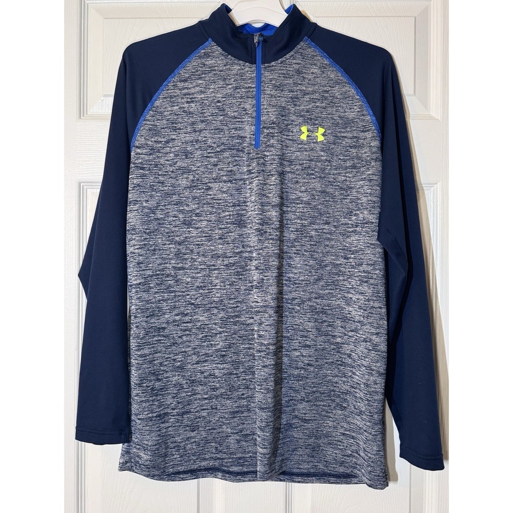 Under Armour Men's‎ 1/4 Zip Pullover, Navy, Size Med